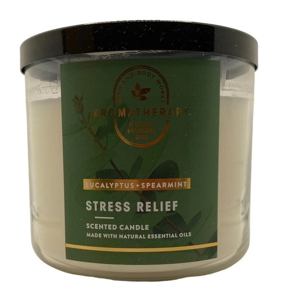 Bath & Body Works Spearmint Stress Relief Aromatherapy Candle 14.5 oz NWT - Picture 1 of 3